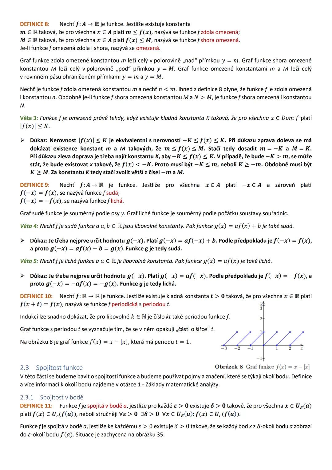 # ŠTÁTNICOVÉ OTÁZKY
# MATEMATIKA
BAKALÁRSKE ŠTÚDIUM MATEMATIKY SE ZAMERENIEM NA VZDELÁVANÍ
FRAJERI Obsah
1 Základy matematické analýzy
1.1