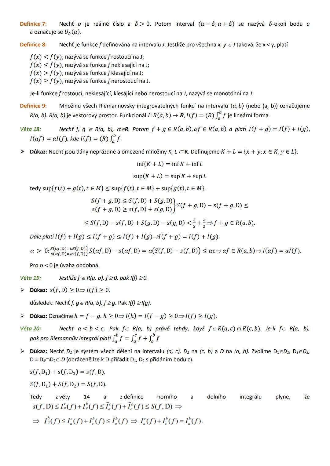 # ŠTÁTNICOVÉ OTÁZKY
# MATEMATIKA
BAKALÁRSKE ŠTÚDIUM MATEMATIKY SE ZAMERENIEM NA VZDELÁVANÍ
FRAJERI Obsah
1 Základy matematické analýzy
1.1