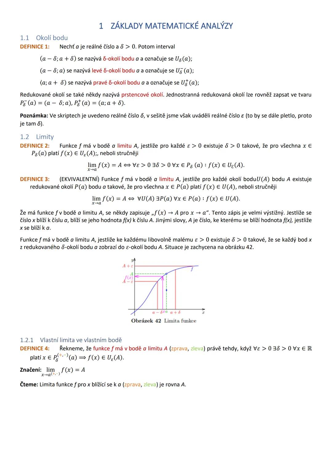 # ŠTÁTNICOVÉ OTÁZKY
# MATEMATIKA
BAKALÁRSKE ŠTÚDIUM MATEMATIKY SE ZAMERENIEM NA VZDELÁVANÍ
FRAJERI Obsah
1 Základy matematické analýzy
1.1