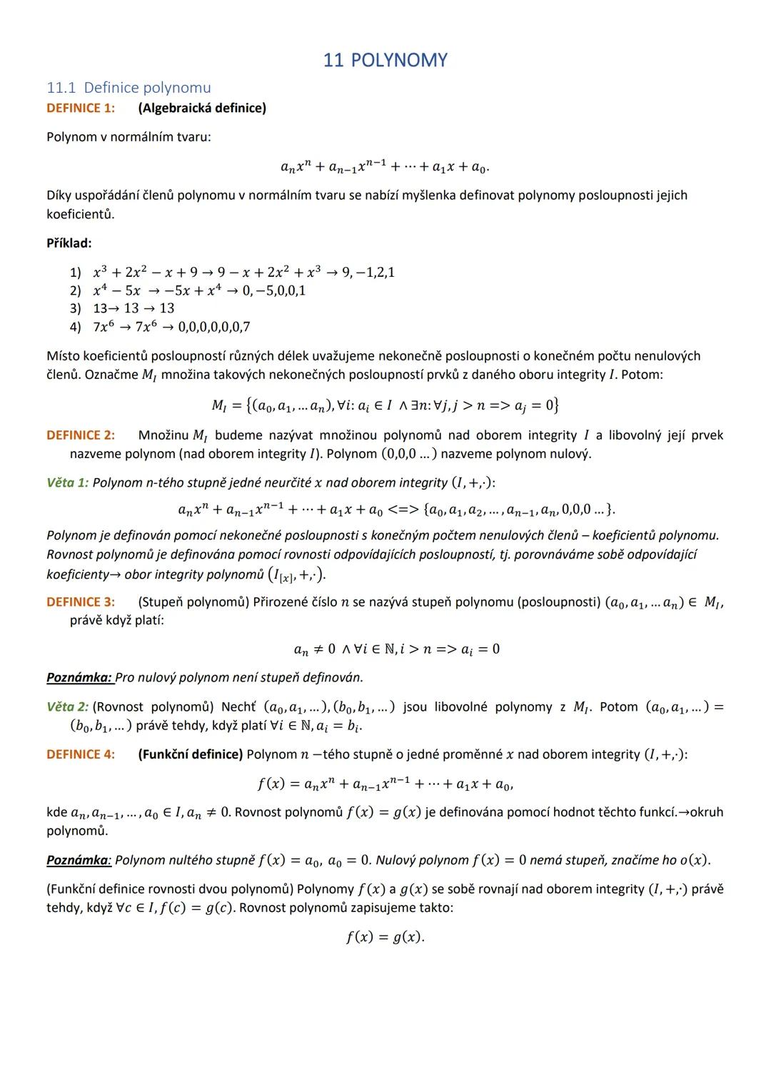 # ŠTÁTNICOVÉ OTÁZKY
# MATEMATIKA
BAKALÁRSKE ŠTÚDIUM MATEMATIKY SE ZAMERENIEM NA VZDELÁVANÍ
FRAJERI Obsah
1 Základy matematické analýzy
1.1