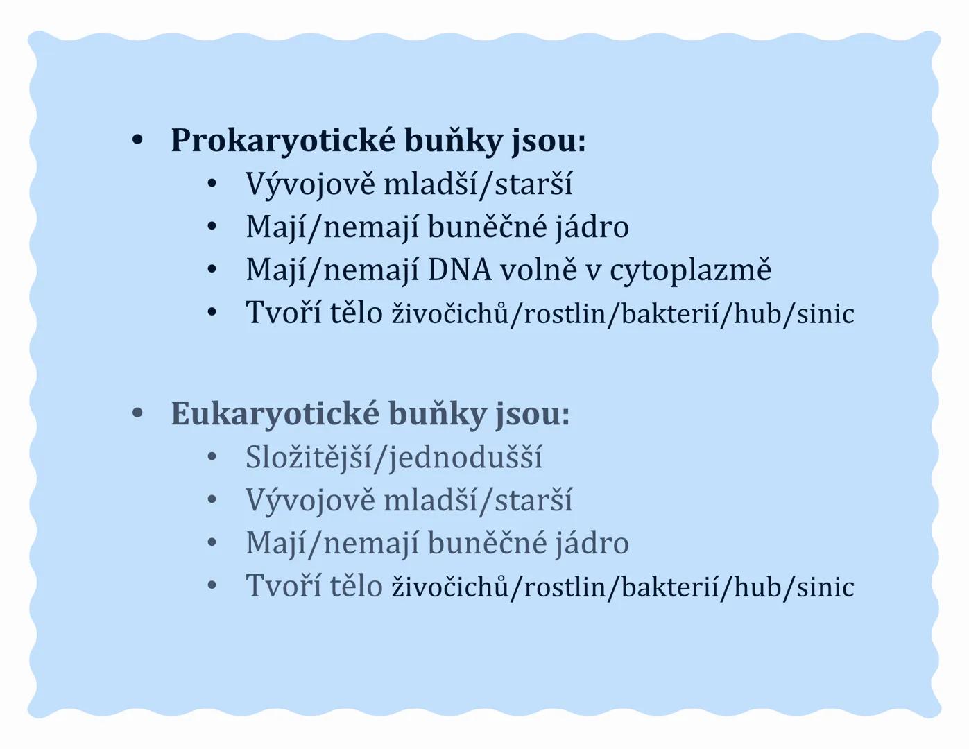 # Buňka ### Doplň tvrzení:
*   Buňka je základní stavební složka ?
*   Věda zabývající se buňkou, se nazývá:
*   Objevitelem buňky, je: