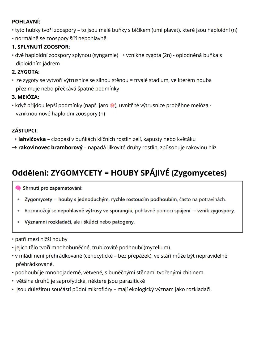 --- OCR Start ---
houby a lišejníky
• mykologie = věda zabývající se studiem hub
• jednobuněčné i mnohobuněčné organismy + makroskopické i m