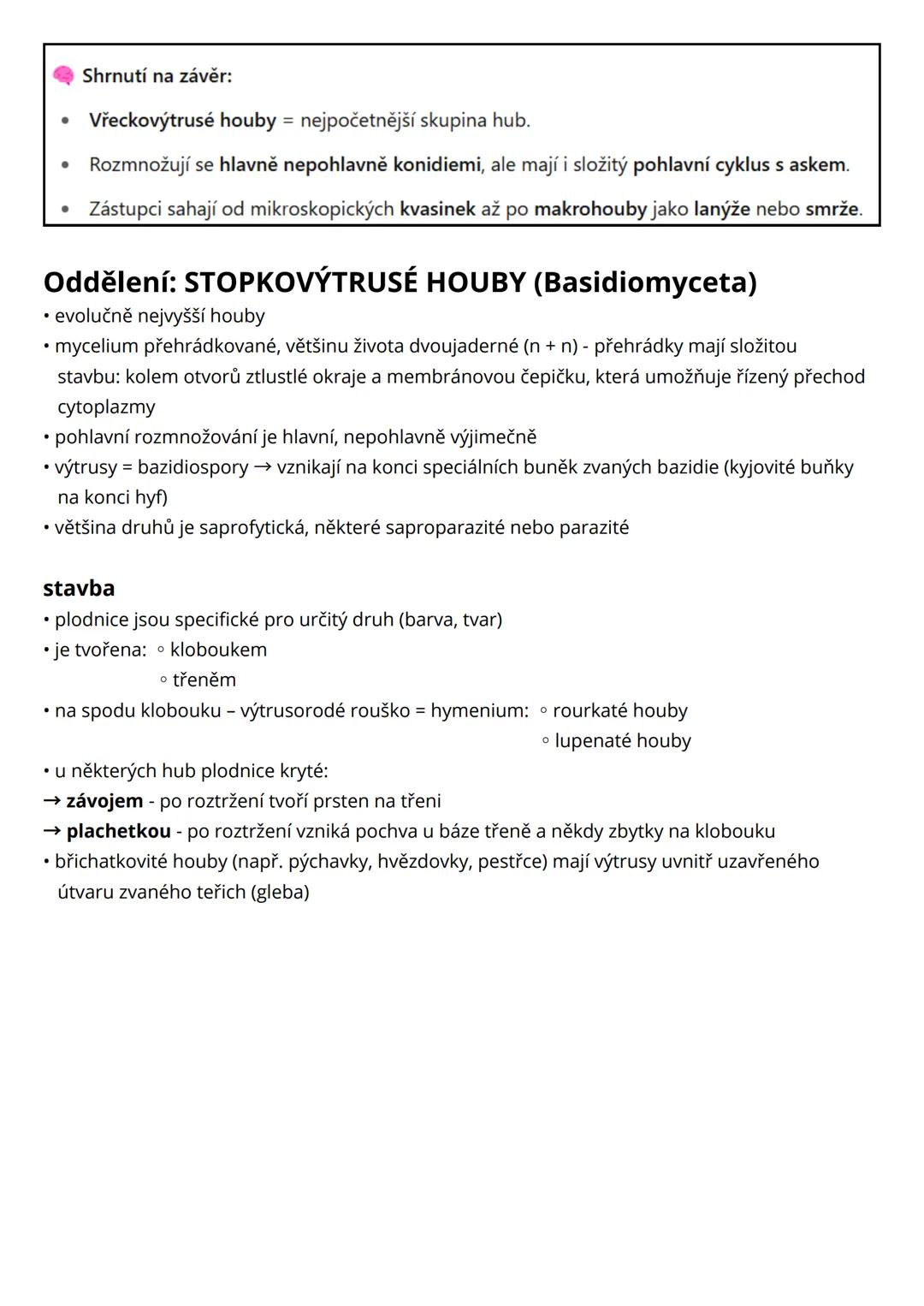 --- OCR Start ---
houby a lišejníky
• mykologie = věda zabývající se studiem hub
• jednobuněčné i mnohobuněčné organismy + makroskopické i m