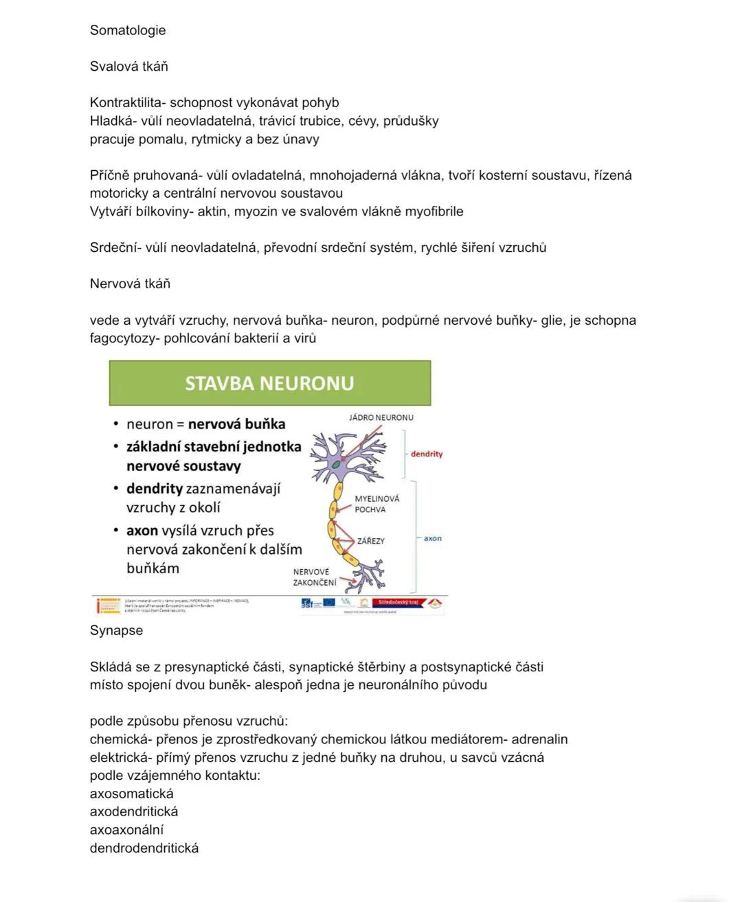# Somatologie
# Svalová tkáň
Kontraktilita- schopnost vykonávat pohyb
Hladká- vůlí neovladatelná, trávicí trubice, cévy, průdušky
práciuje