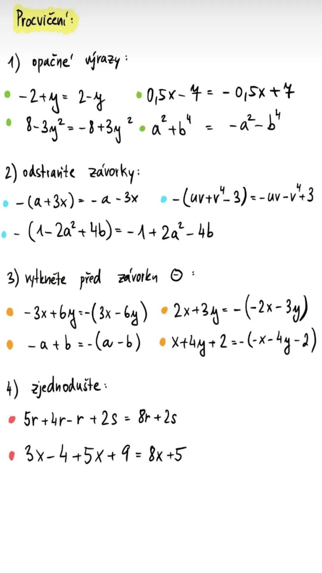 # Mnohočleny --- OCR Start ---
Mnohočleny
Jednočlen:
• výraz obsahující číslo, proměnnou a jejich součin
↓
x_{1}m_{1} z,a,b,...
✔
3a, 2ab, 8