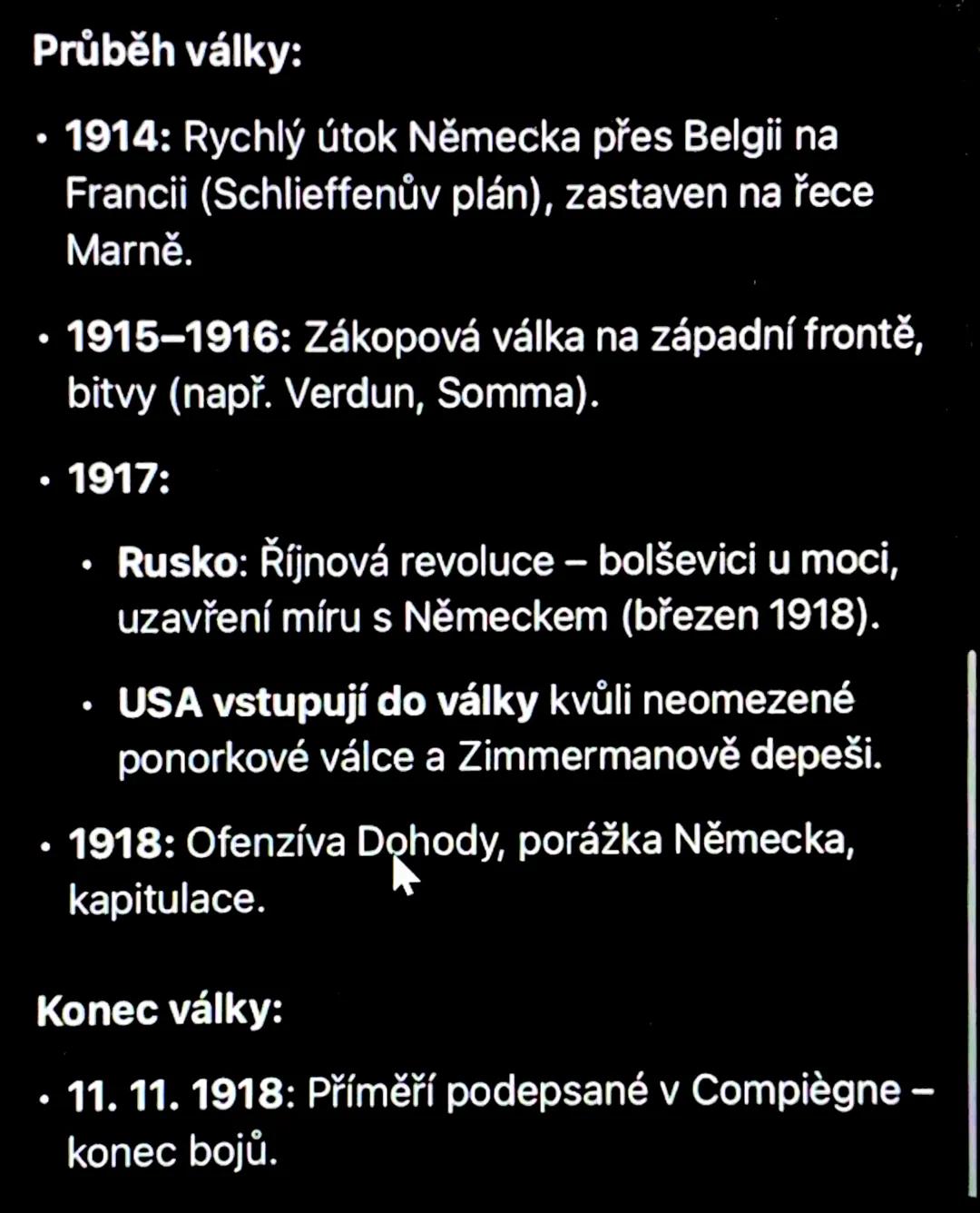 # 1. SVĚTOVÁ VÁLKA (1914–1918)
Příčiny války:
*   Nacionalismus – napětí mezi evropskými
národy.
*   Imperialismus – boj o kolonie.
*   Mi