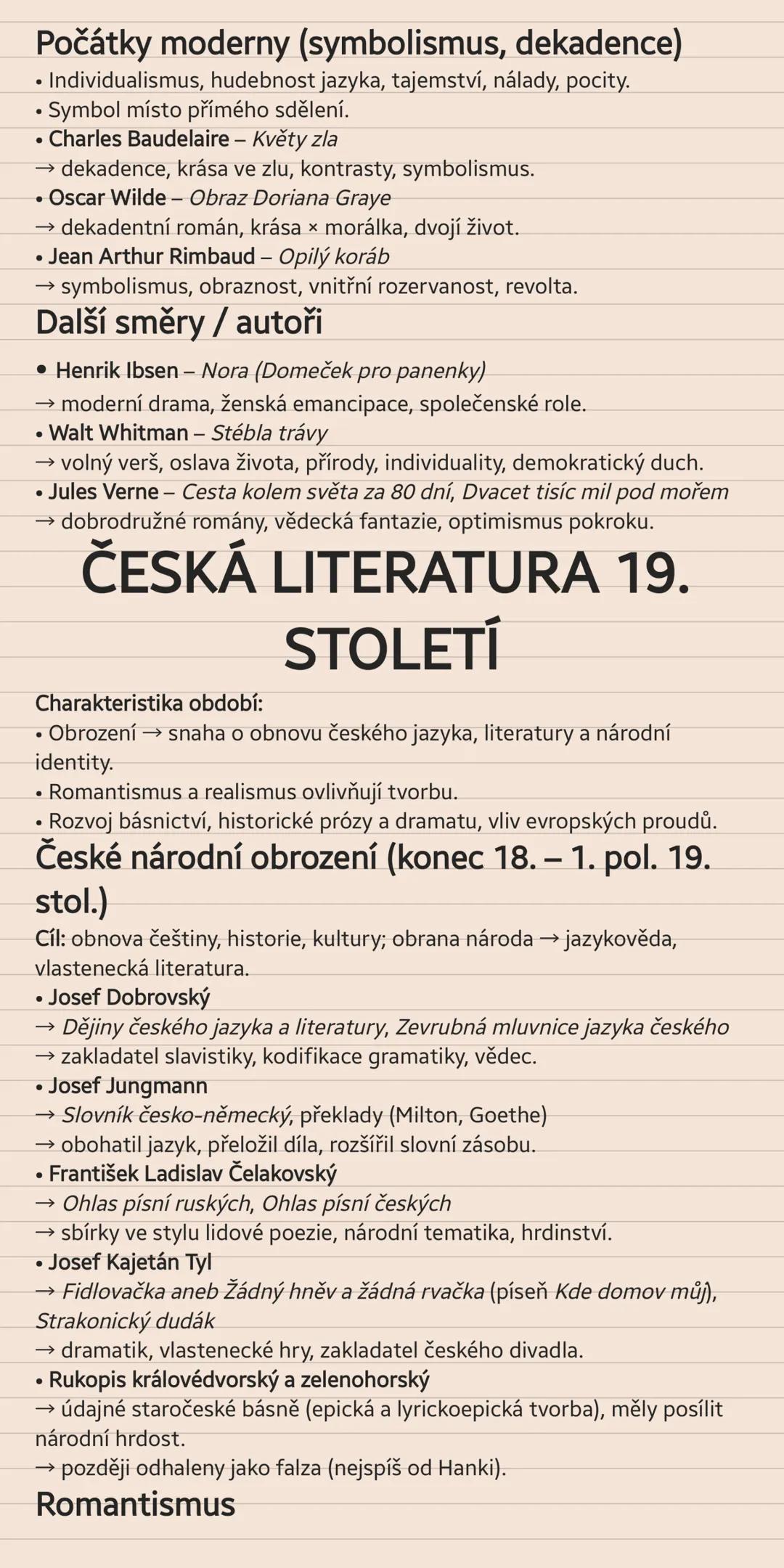 # SVĚTOVÁ LITERATURA DO
KONCE 18. STOLETÍ
1. Starověk (Antika)
Charakteristika:
- Vznik základních literárních žánrů (epos, drama, báseň).