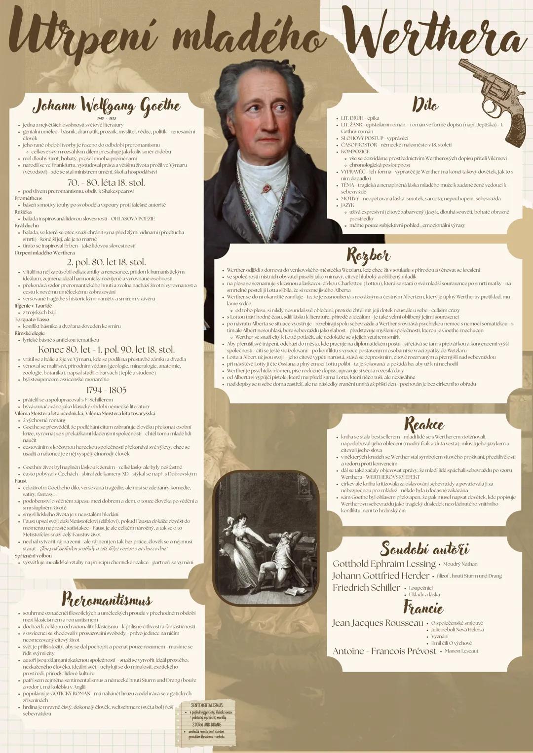 ## Utrpení mladého Werthera
### Johann Wolfgang Goethe
* jedna z největších osobností světové literatury
* geniální umělec: básník, dramat