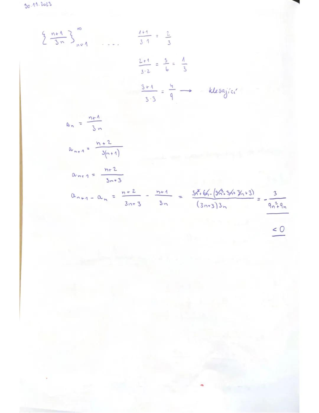 POSLOUPNOST
- aritmeticka posloupnost → přičítání
- geometricka posloupnost → násobení
- Fibonacciho posloupnost → 1,1,2,3,5,8,13,21,...
4