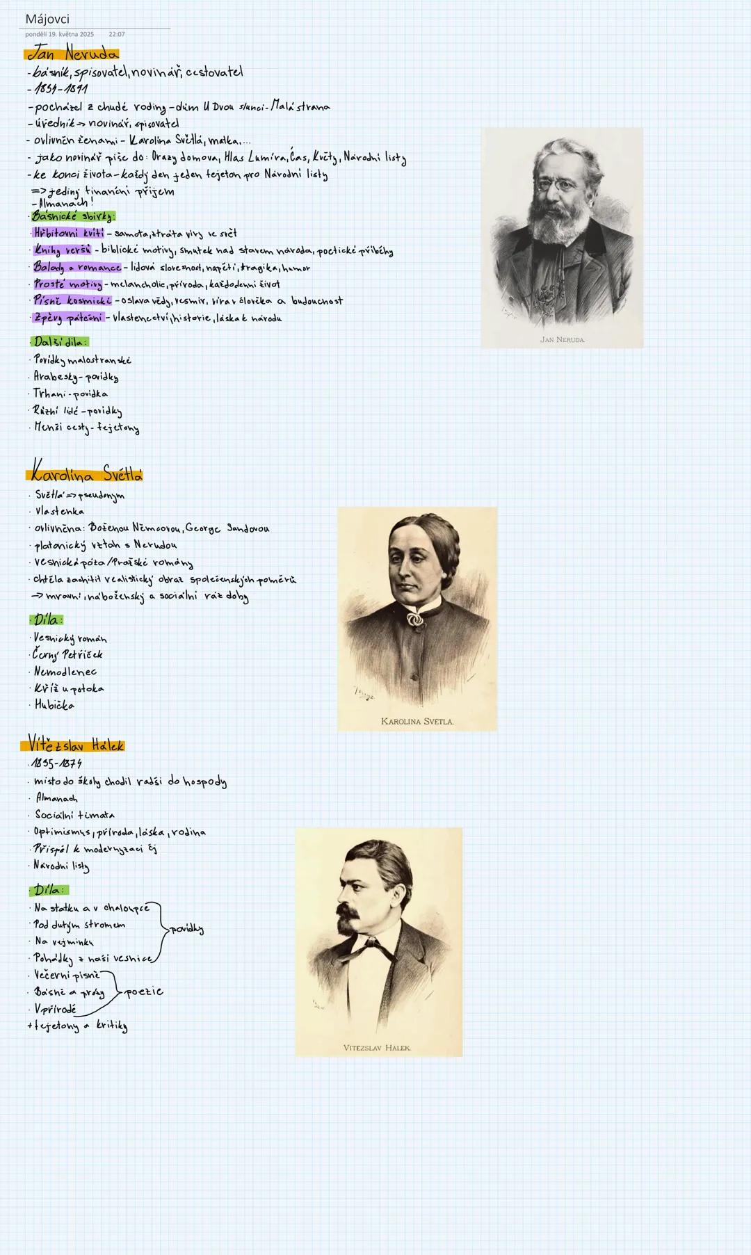 Májovci
Jan Neruda
-básník, spisovatel, novinář, cestovatel
-1834-1891
-pocházel z chudé rodiny-dům U Dvou sluncí-Malá strana
-úředník, novi