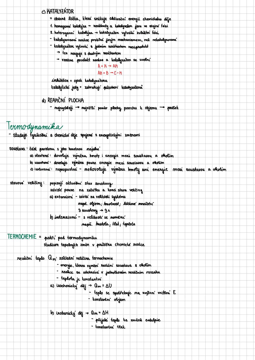 Chemické reakce
(druhy, význam, chemická kinetika, termochemie)
chemické rovnováhy
= děj, při kterém v molekulách reagujících látek dochází