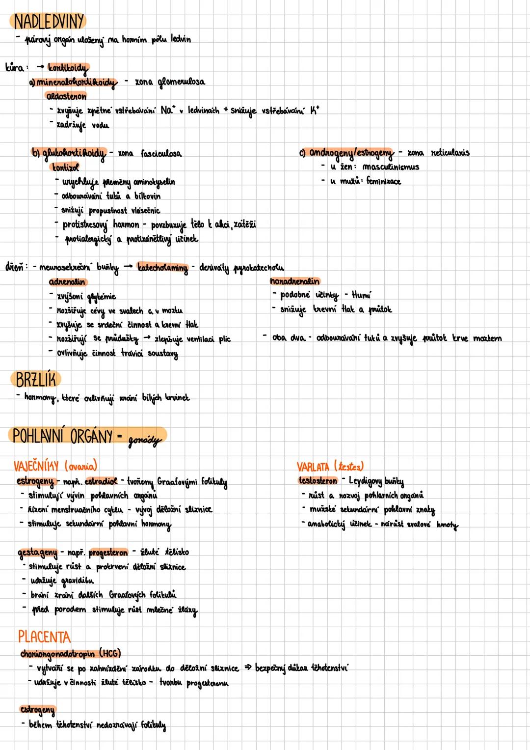 ## Hormonální soustava
def. Soustava orgánů sloužících k řízení a koordinaci životních pochodů
fee. řídí rozmnožování, metabolismus, růst, h