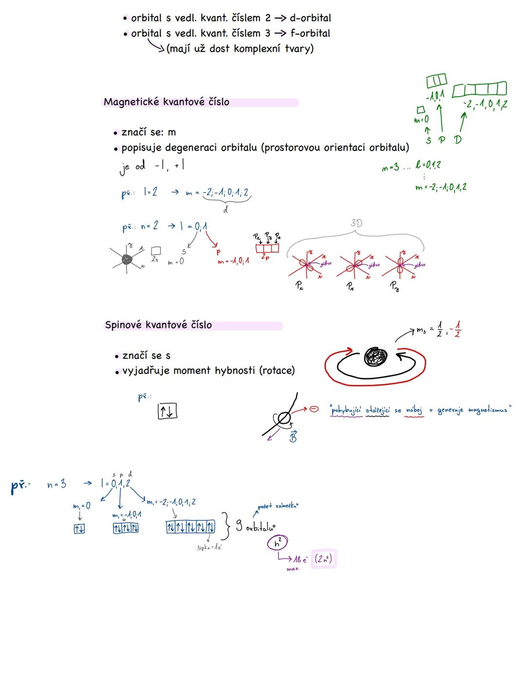 Složení a struktura atomu
Kvantová mechanika
• Poskytuje nejaktuálnější popis stavby atomu
• Energie se nemění plynule, ale po větších částe