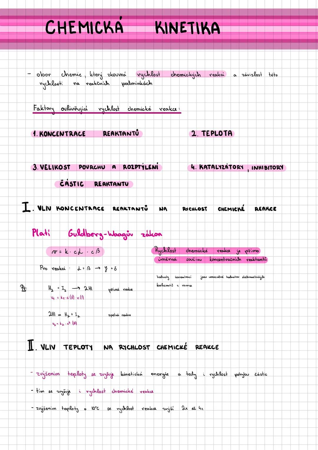 TERMOCHEMIE
- obor chemie, který se zabývá tepelnými změnami při chemické reakci
(při přeměně reaktantů v produkty)
- vyjadřuje se reakční