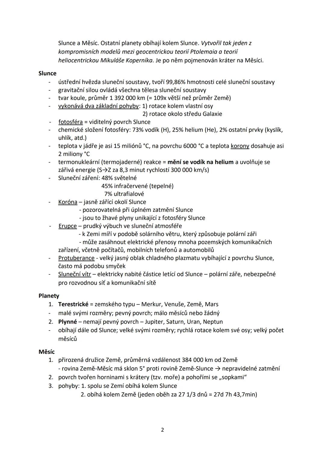 1. Země jako vesmírné těleso (Základní poznatky o Zemi)
1) Vesmír a naše Galaxie
Vesmír = veškerá vesmírná tělesa, hmota a energie, které na