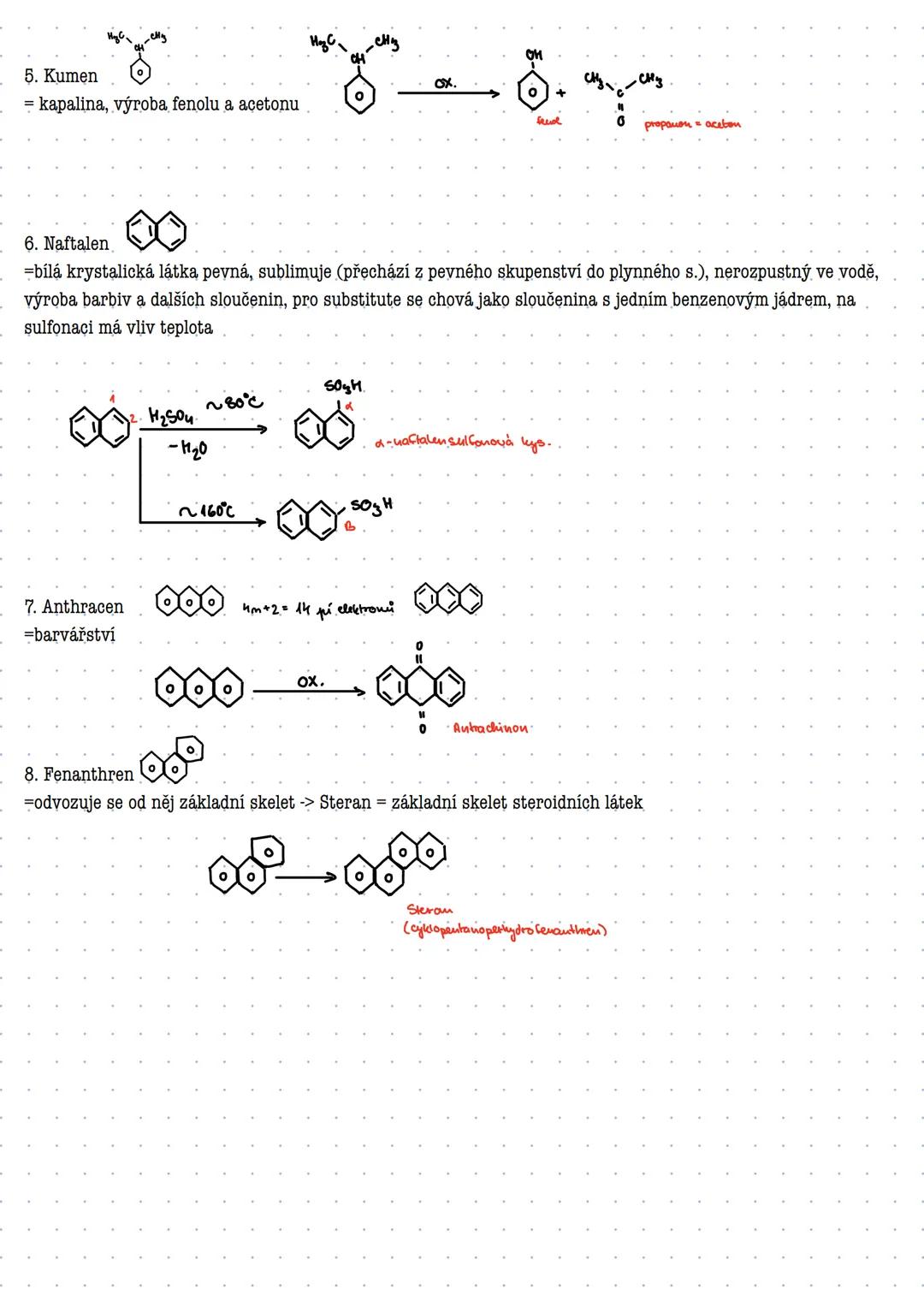 Aromatické uhlovodíky (Areny)
=sloučeniny, které ve svých molekulách obsahují 1 nebo více benzenových jader (kruhů).
=cyklické uhlovodíky s