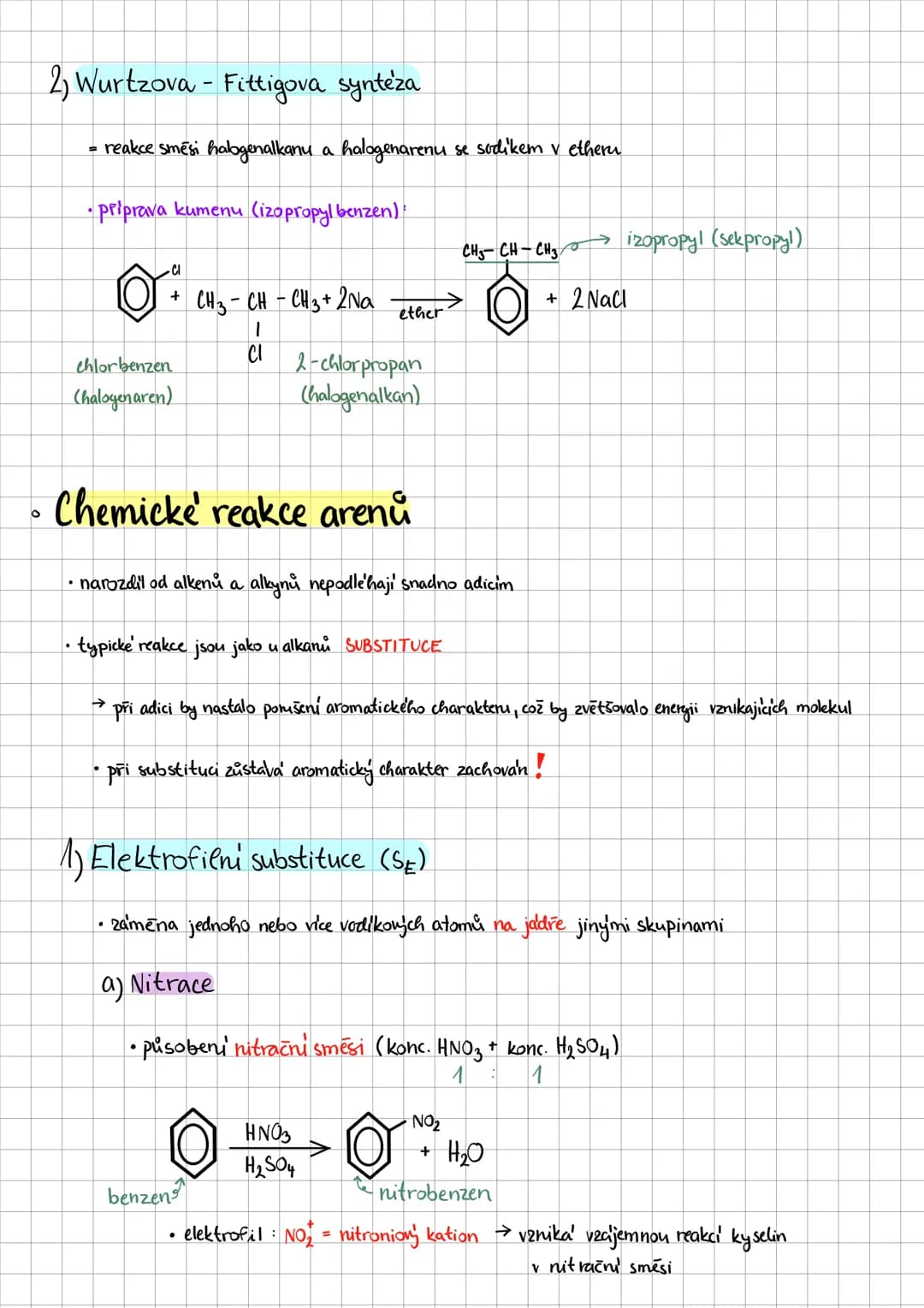# CHEMIE
OH # Areny
(aromatické uhlovodíky)
= cyklické uhlovodíky se zdánlivé konjugovaným systémem dvojných vazeb obsahujici alespoň
1 a