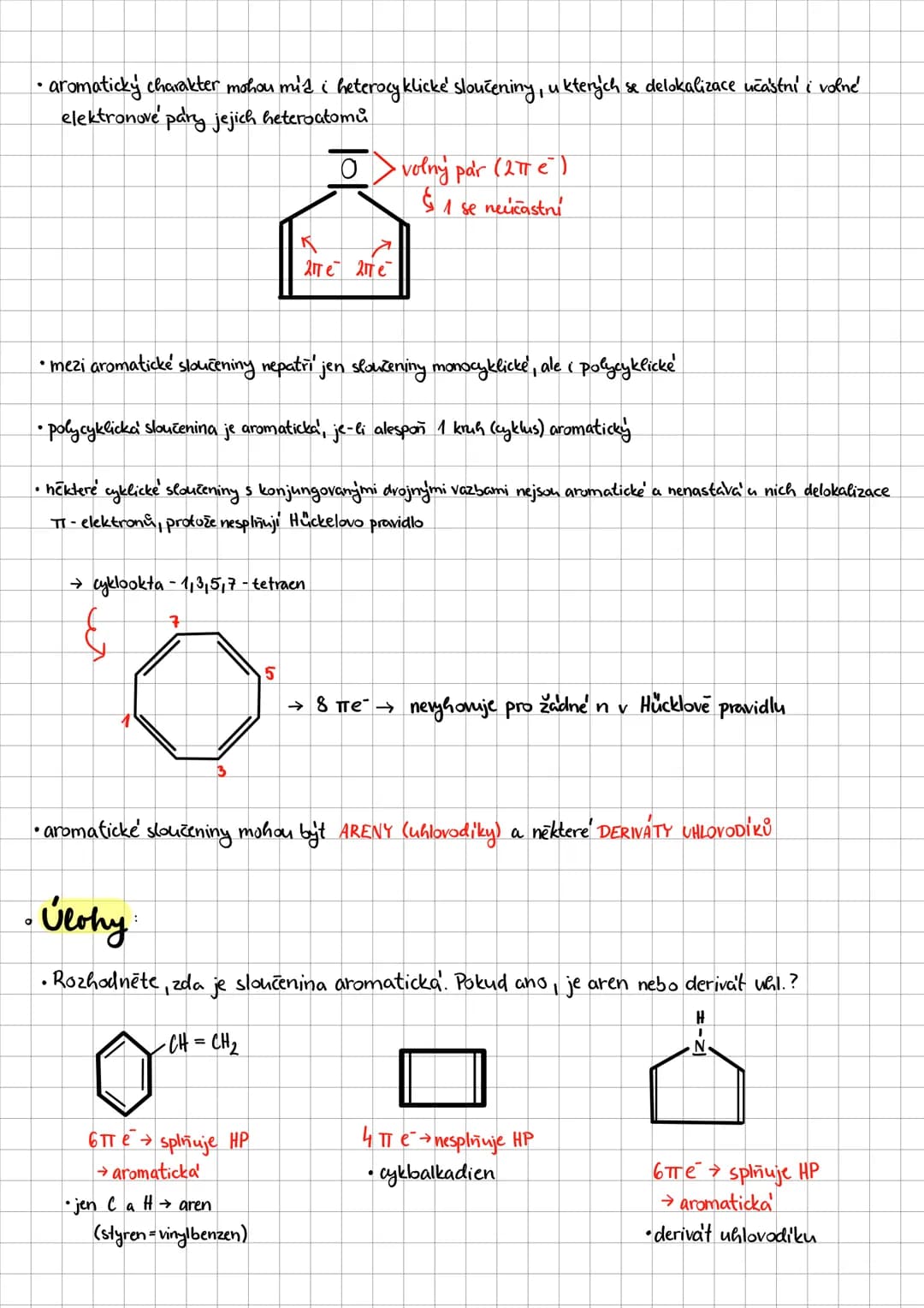 # CHEMIE
OH # Areny
(aromatické uhlovodíky)
= cyklické uhlovodíky se zdánlivé konjugovaným systémem dvojných vazeb obsahujici alespoň
1 a