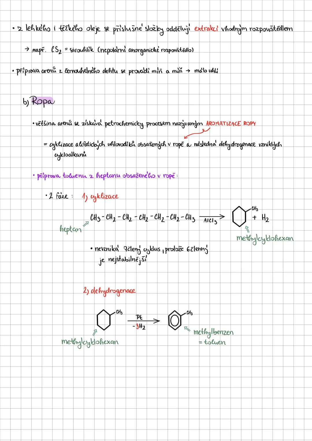# CHEMIE
OH # Areny
(aromatické uhlovodíky)
= cyklické uhlovodíky se zdánlivé konjugovaným systémem dvojných vazeb obsahujici alespoň
1 a