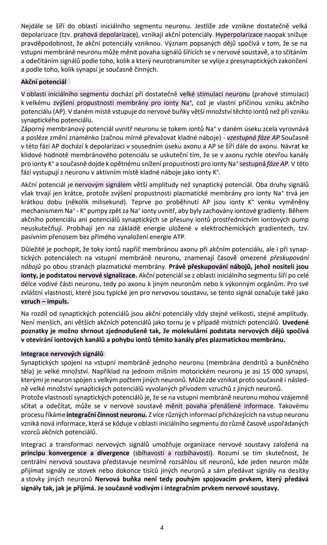 # NERVOVÁ SOUSTAVA (systema nervosum)
Nervová soustava ovládá přímo nebo nepřímo činnost všech orgánů v těle, vytváří chování
organismu a k