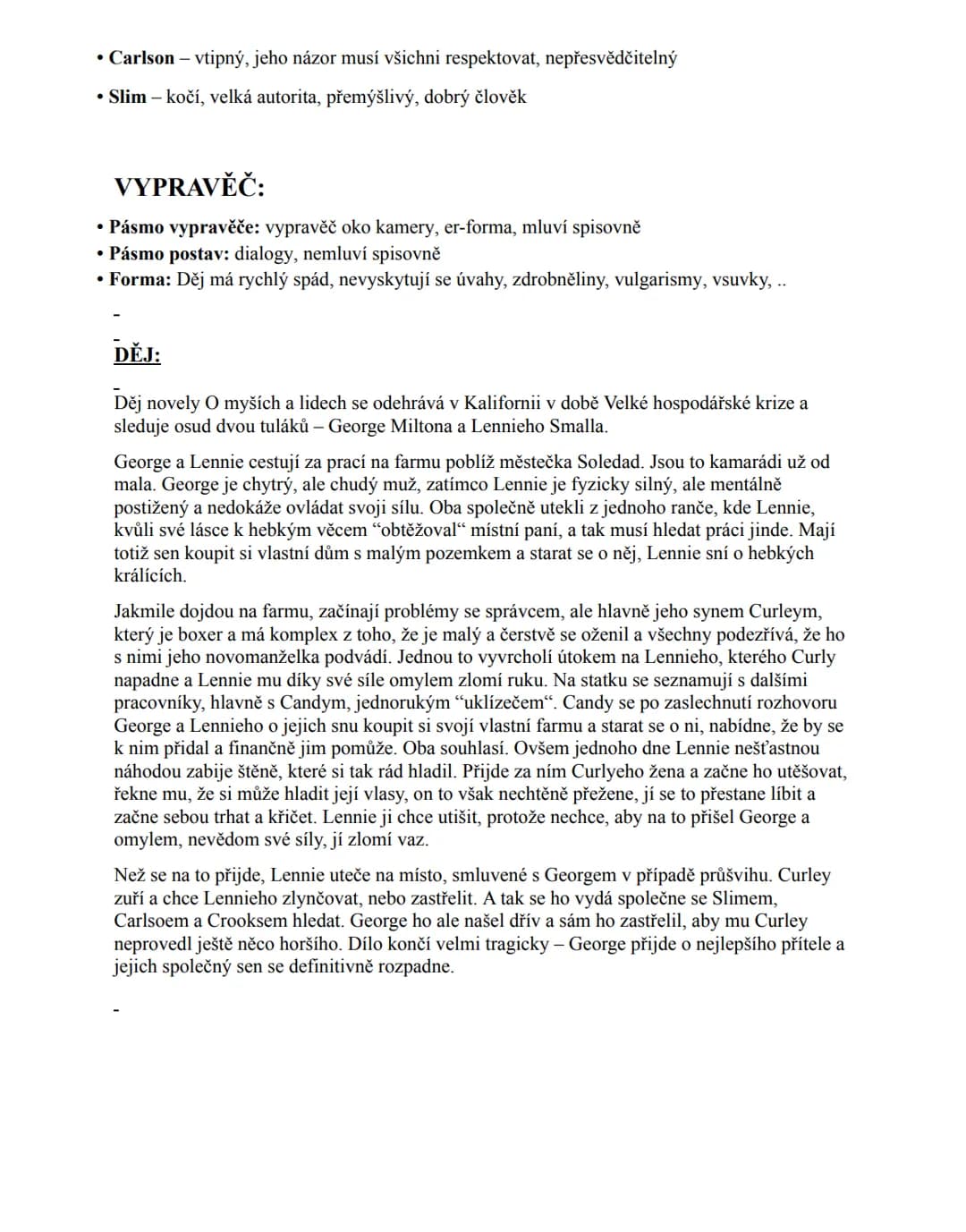 # O myších a lidech– rozbor
LITERÁRNĚ HISTORICKÝ KONTEXT
ČASOVÉ VYMEZENÍ:
* 1. polovina 20. stol.
* Mezi 2 světovými válkami
* Před