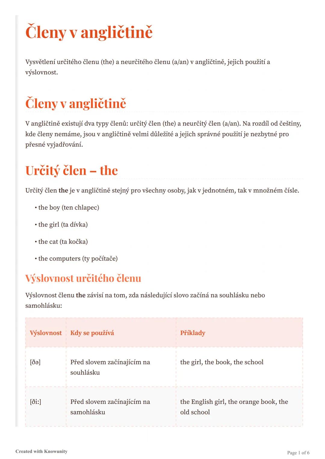 Členy v angličtině