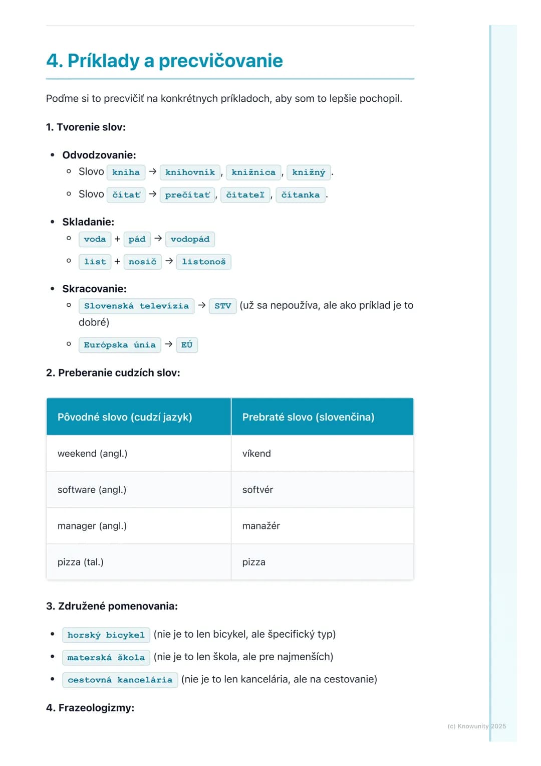 # Slovná zásoba a jej
obohacovanie
1. Úvod do slovnej zásoby
Slovná zásoba je pre mňa dosť dôležitá, lebo bez nej by sme sa nevedeli
poria