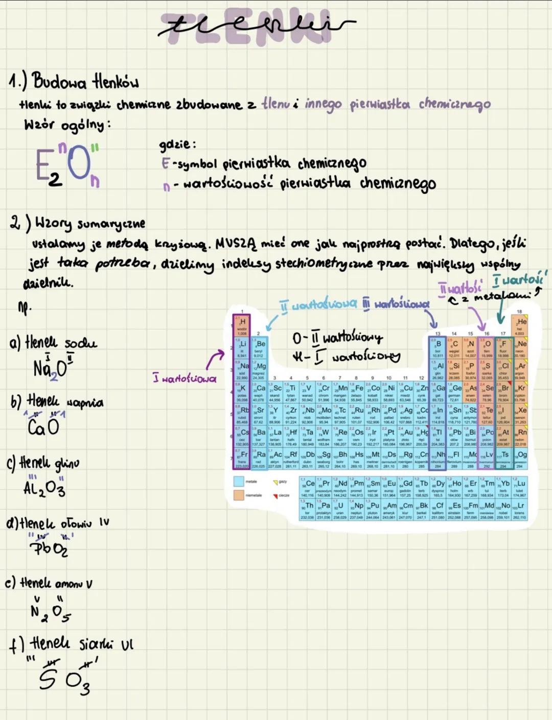 # tlenki
1.) Budowa tlenków
tlenki to związki chemiczne zbudowane z tlenu i innego pierwiastka chemicznego
Wzór ogólny:
n
2
h
gazie:
E-sym