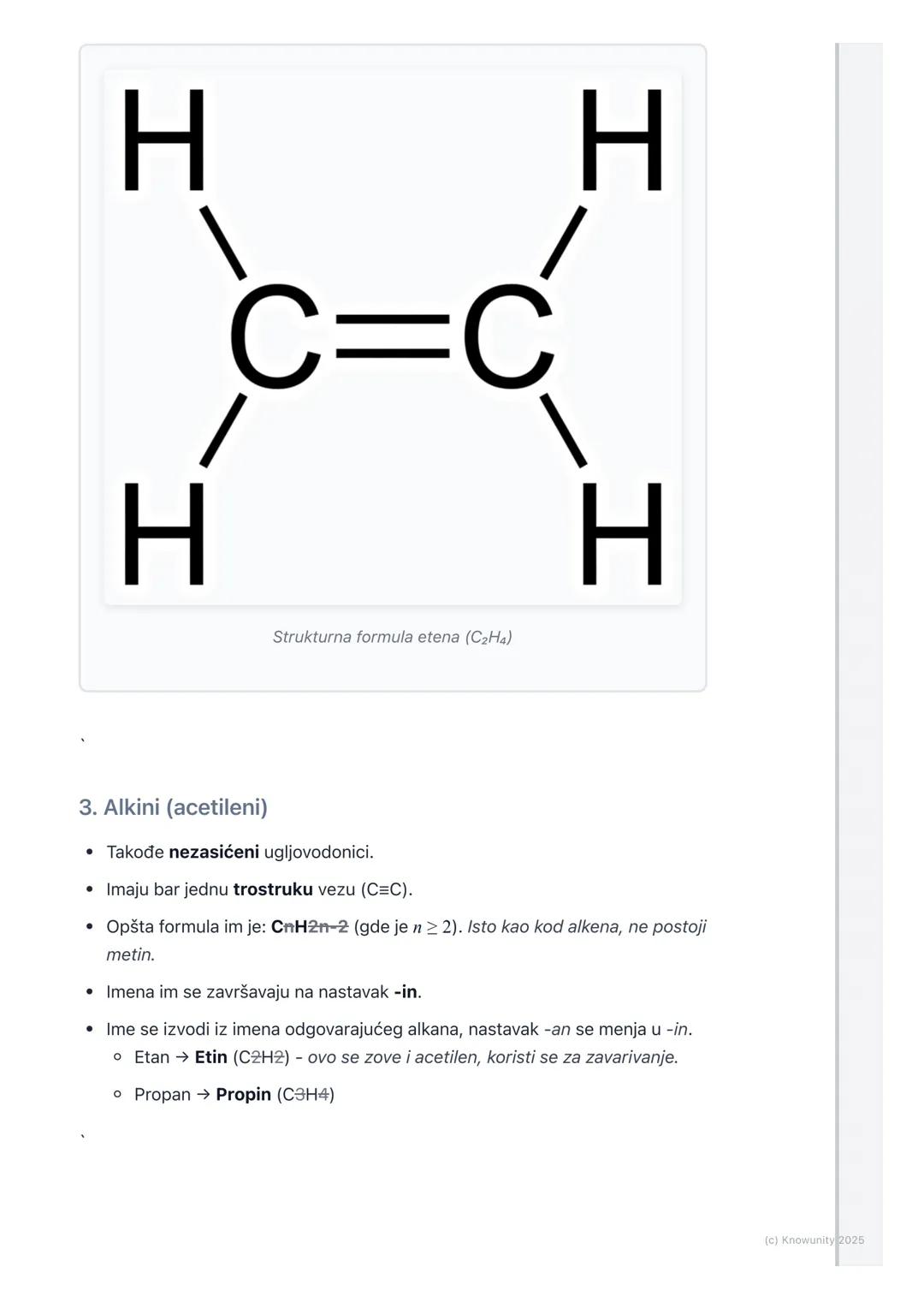 # Ugljovodonici
## Uvod u ugljovodonike
Ugljovodonici su najjednostavnija organska jedinjenja. Zovu se tako jer su
izgrađeni samo od atoma