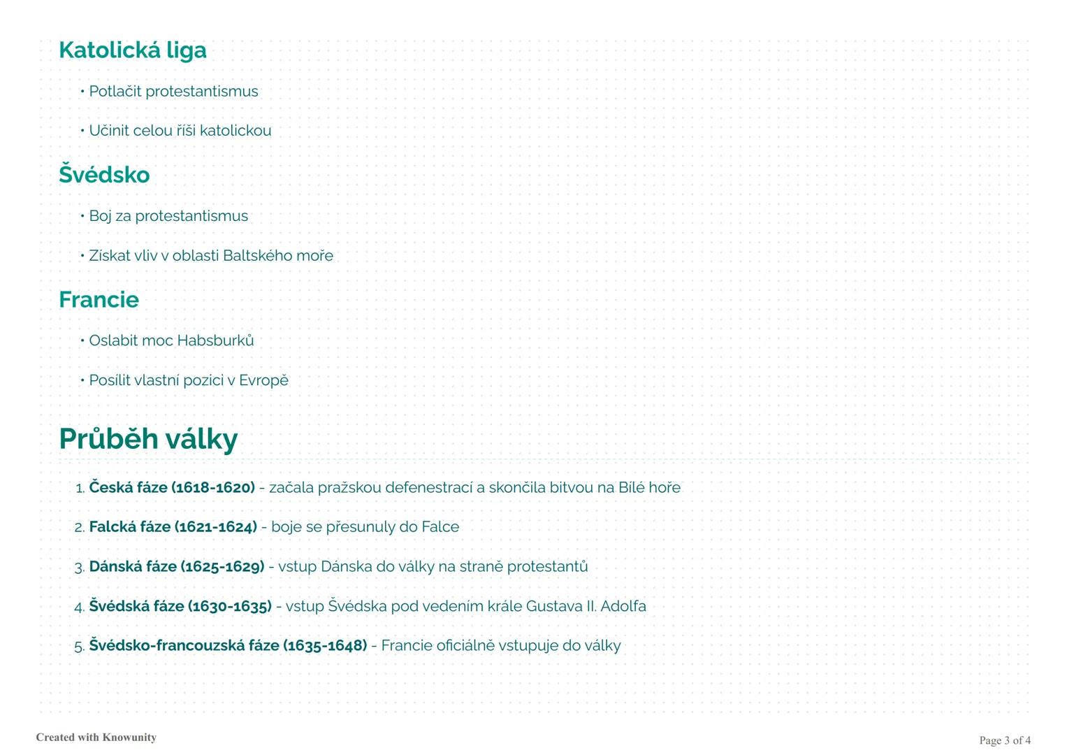 Třicetiletá válka (1618-1648)
Přehled příčin, spouštěče, cílů a následků třicetileté války, která významně ovlivnila náboženskou a politicko