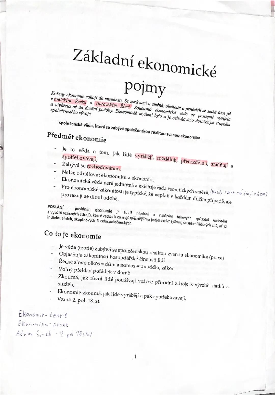 Základy ekonomie