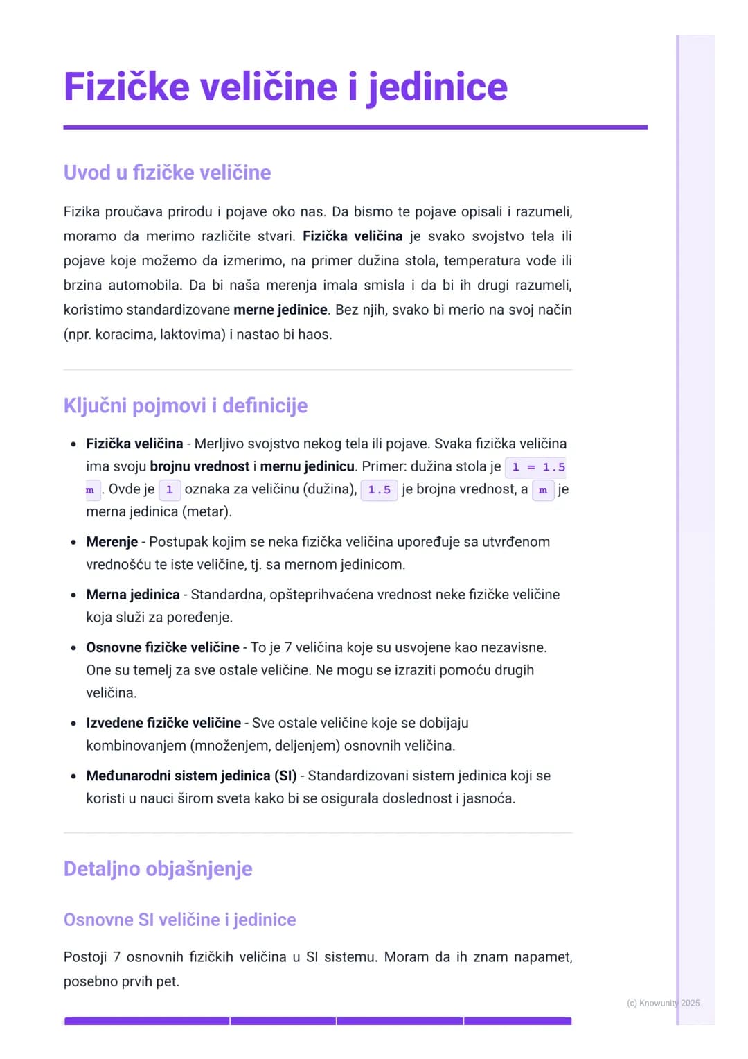 # Fizičke veličine i jedinice
Uvod u fizičke veličine
Fizika proučava prirodu i pojave oko nas. Da bismo te pojave opisali i razumeli,
mor