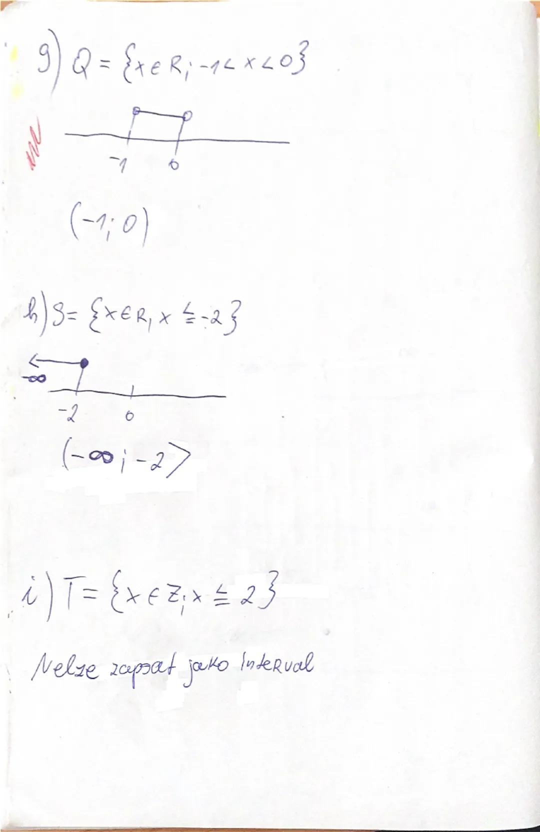 # 21. Intervaly
množina $a, b \in \mathbb{R}, a < b$ znázornění na čí. ose | Zápis | Název intervalu
---|---|---
$\{x \in \mathbb{R}; a \l