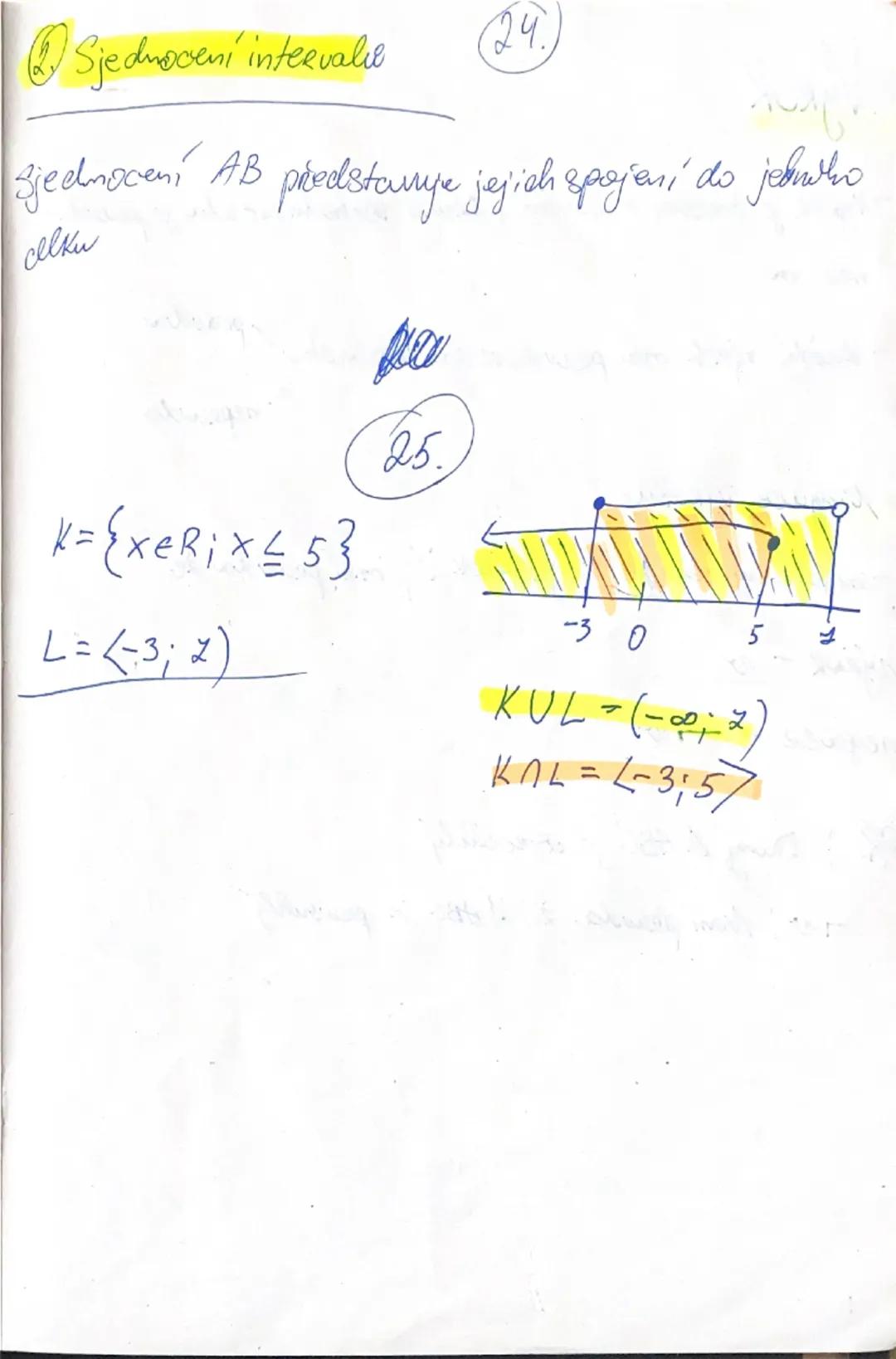 # Operace s intervaly
1. **Průnik intervalů**
- Průnik AB je interval všech prvků které jsou obsaženy v
dvou intervalech zároveň
A \cap B