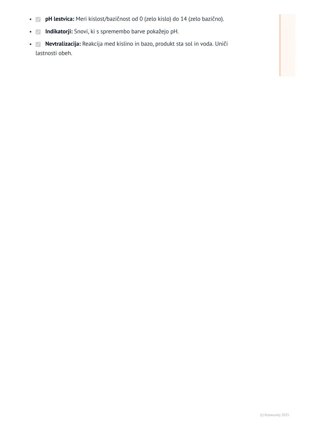 # Kisline, baze in pH
Uvod v kisline in baze
V naravi in vsakdanjem življenju srečujemo veliko različnih snovi. Nekatere so kisle
(npr. li