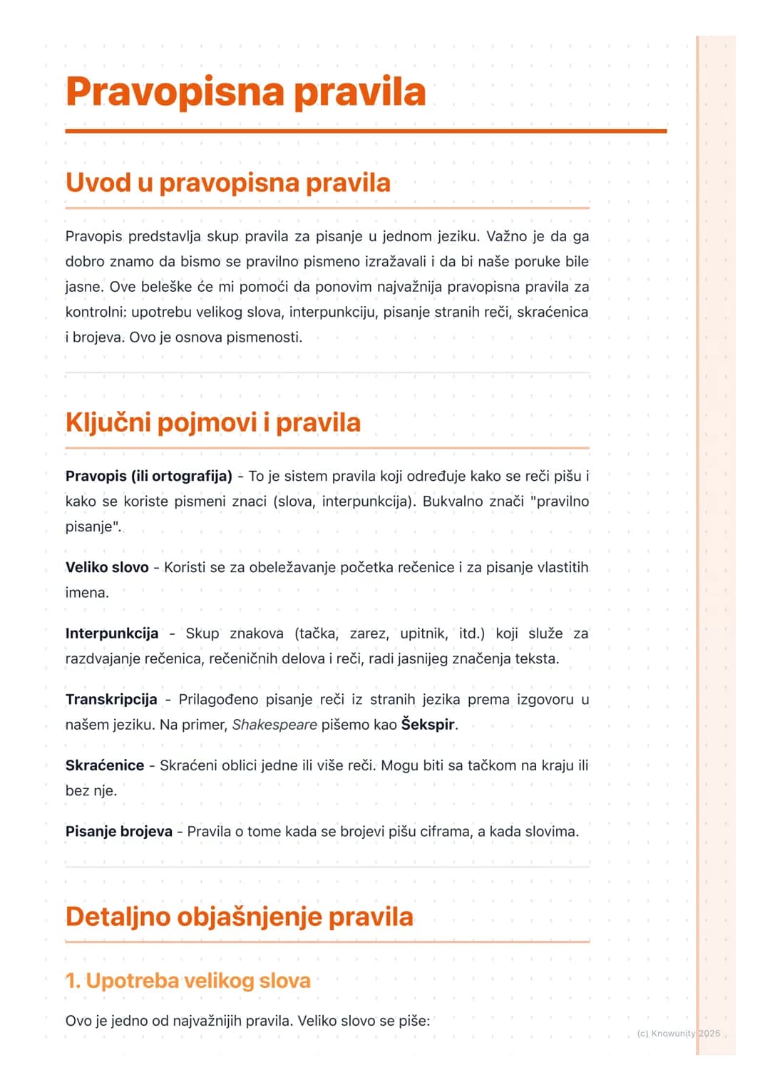 # Pravopisna pravila
## Uvod u pravopisna pravila
Pravopis predstavlja skup pravila za pisanje u jednom jeziku. Važno je da ga
dobro znamo