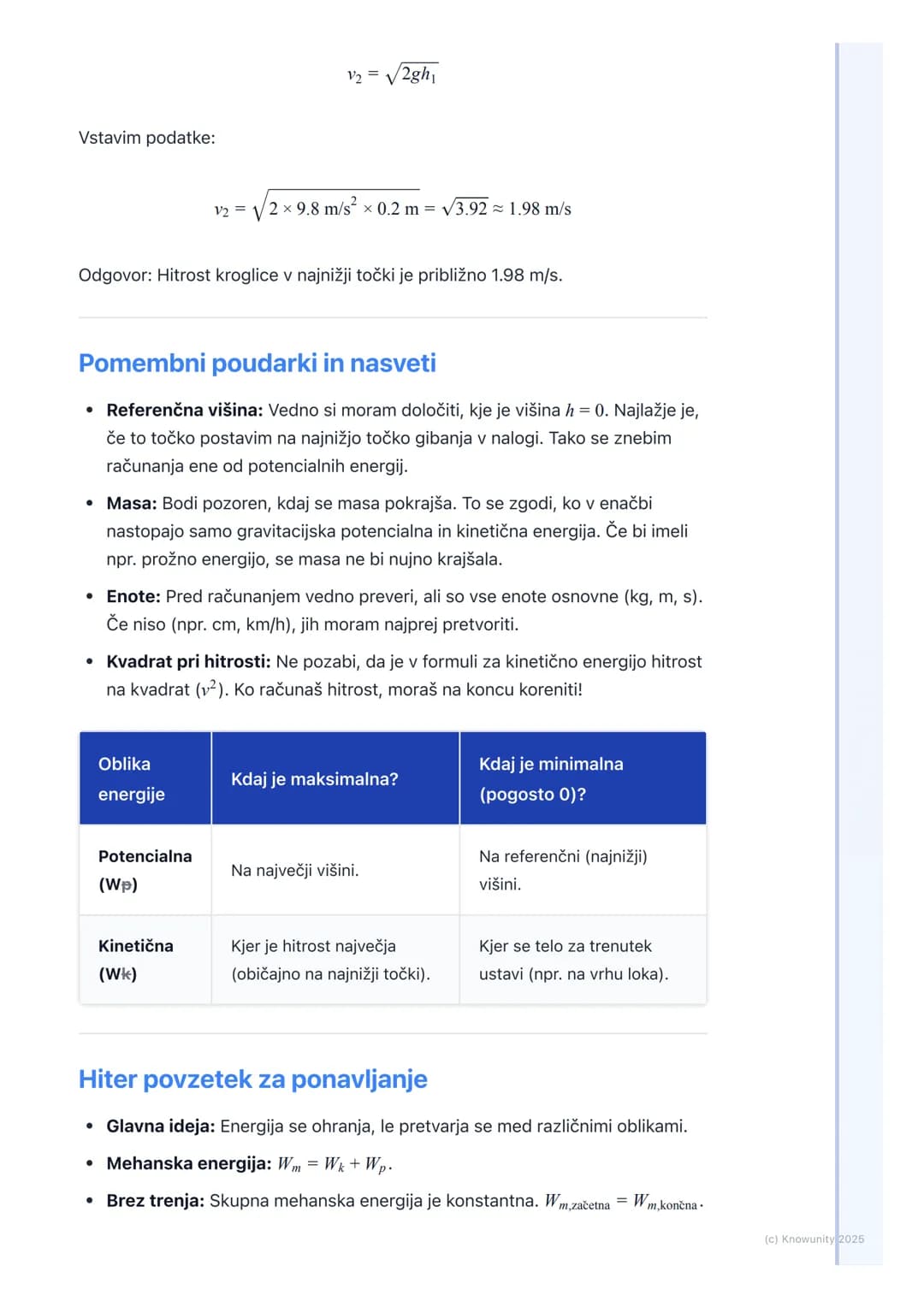 # Ohranjanje energije
Uvod v ohranjanje energije
Zakon o ohranitvi energije je eno od temeljnih načel v naravoslovju. V osnovi
pravi, da e