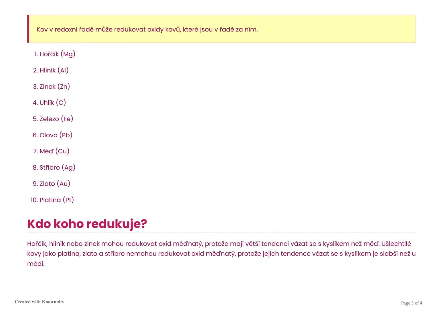 Studijní poznámky: Redoxní reakce v chemii
Přehled základních principů redoxních reakcí, včetně oxidace, redukce, oxidačních a redukčních či