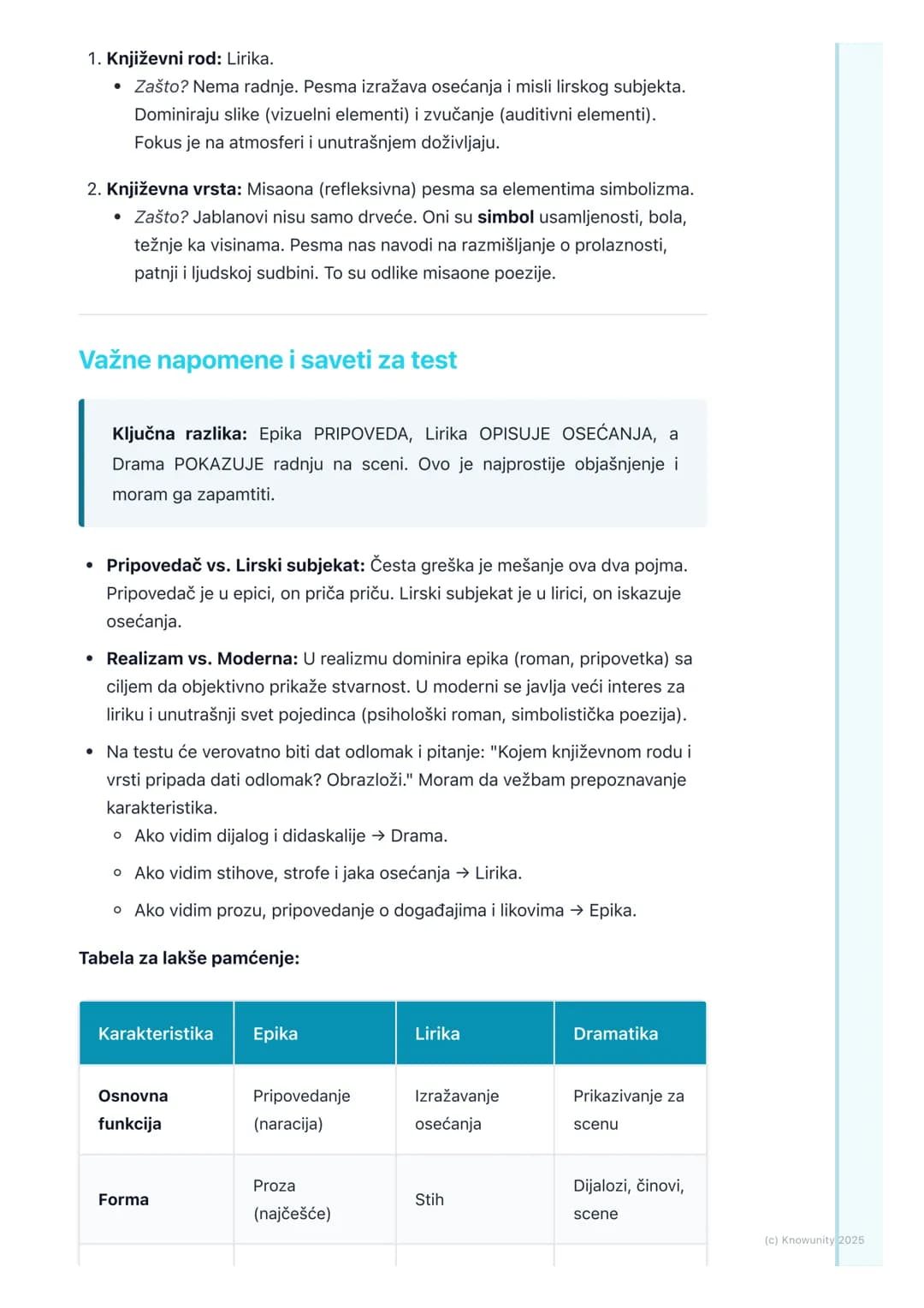 # Književni rodovi i vrste
Uvod u književne rodove i vrste
Književni rodovi predstavljaju osnovnu i najširu podelu književnih dela. Ova
po