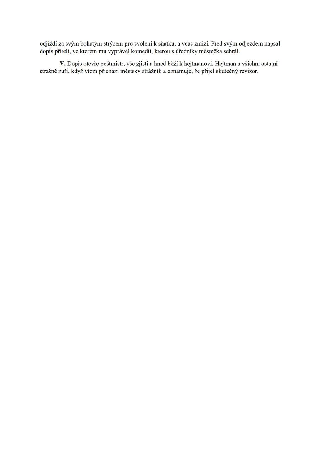 --- OCR Start ---
Revizor
Autor - Nikolaj Vasiljevič Gogol
Gogol je poruštělé jméno, vlastním jménem Mykola Hohol
Pocházel z rodiny drobného