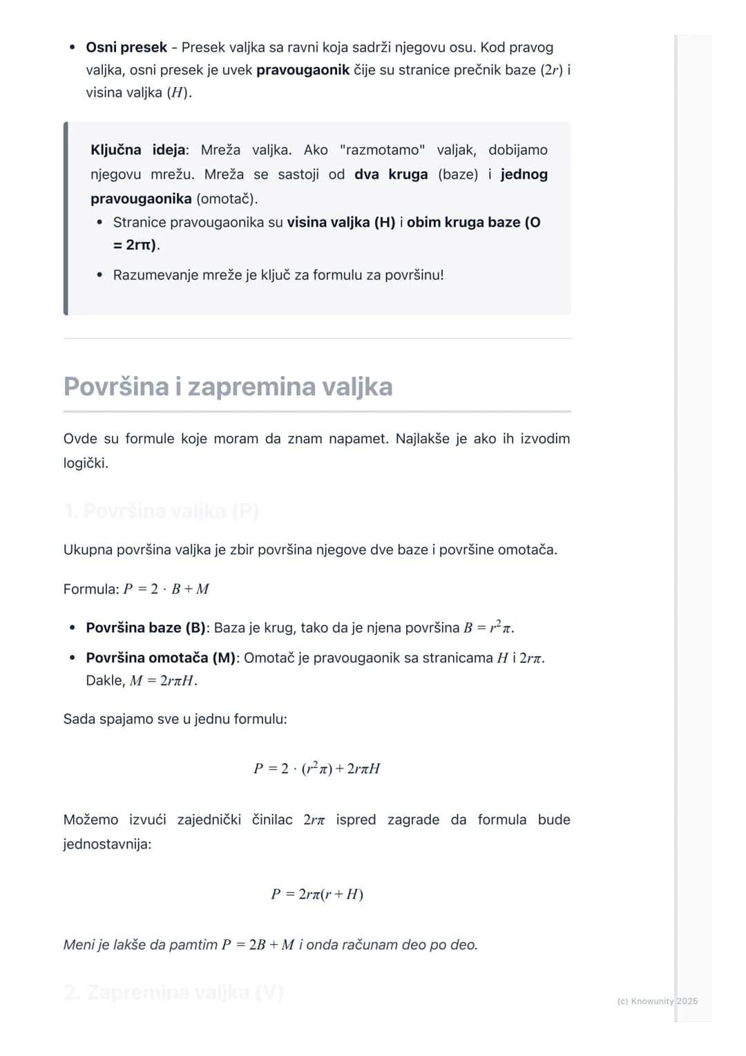 # Valjak
Uvod u valjak
Valjak je geometrijsko telo, spada u obrtna tela. Nastaje rotacijom
pravougaonika oko jedne njegove stranice. U sva