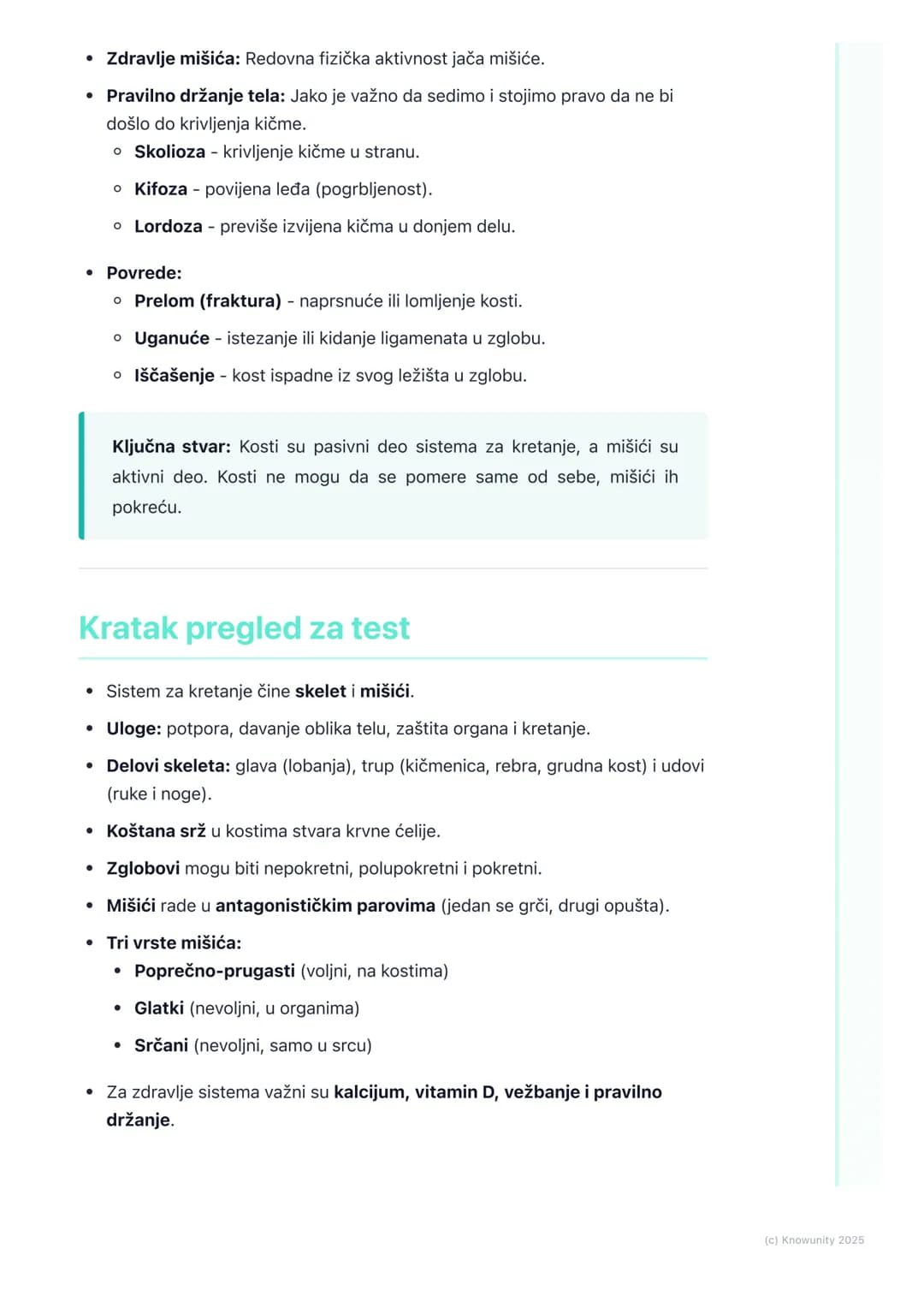 # Sistem organa za kretanje
Uvod u sistem organa za kretanje
Sistem organa za kretanje nam omogućava da se krećemo, trčimo, skačemo i
radi