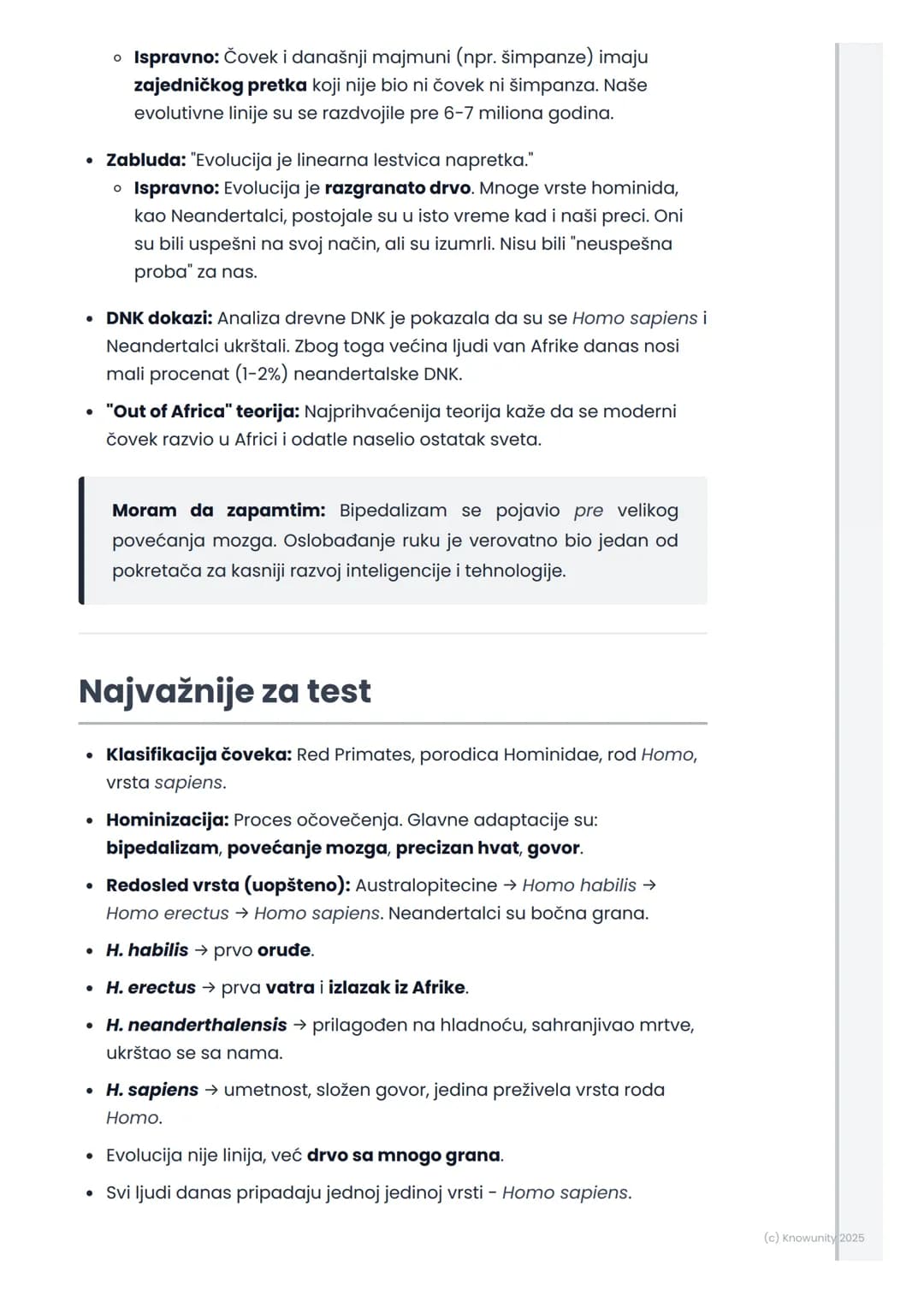 # Evolucija čoveka
## Uvod i mesto čoveka u prirodi
Evolucija čoveka je proces koji objašnjava kako se naša vrsta, Homo
sapiens, razvila o