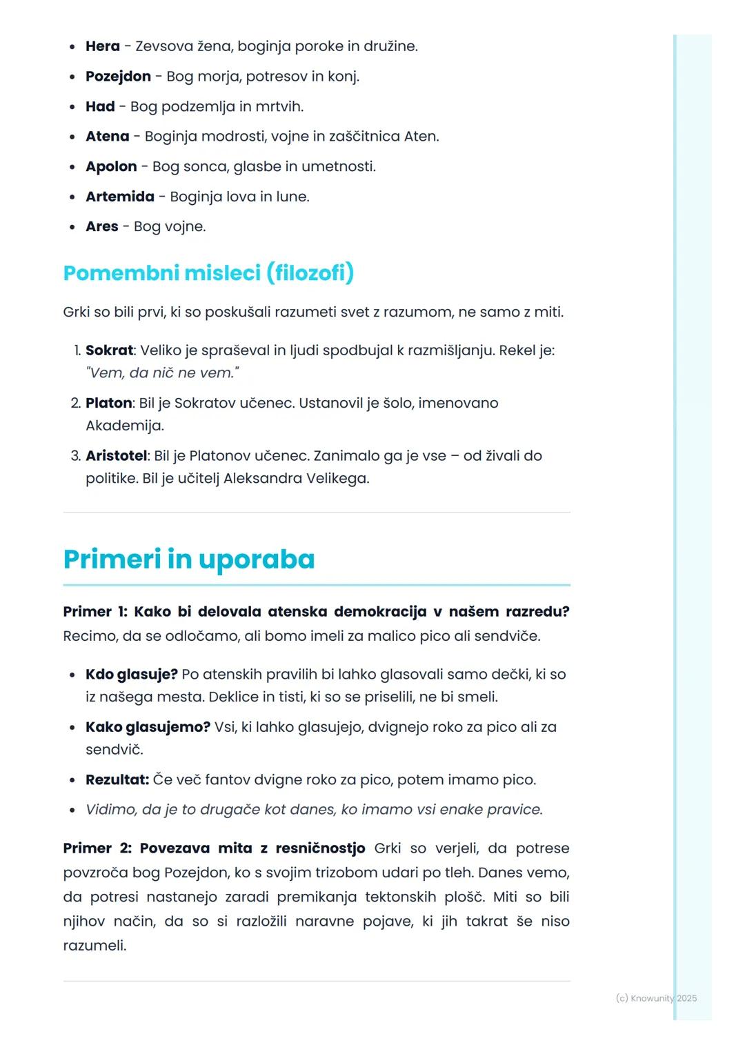 # Stara Grčija
## Uvod v Staro Grčijo
Stara Grčija ni bila ena sama velika država, kot je danes Slovenija.
Sestavljale so jo majhne, neodv