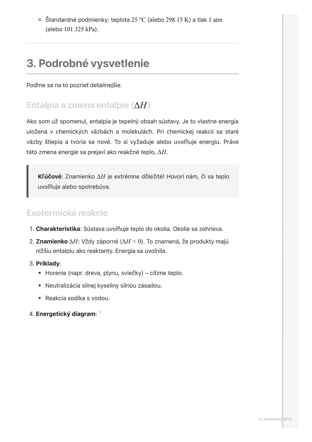 # Reakčné teplo (entalpia)
1. Prehľad a úvod
Takže, entalpia a reakčné teplo... Toto je dosť dôležitá téma v chémii, hlavne
keď chceme poc