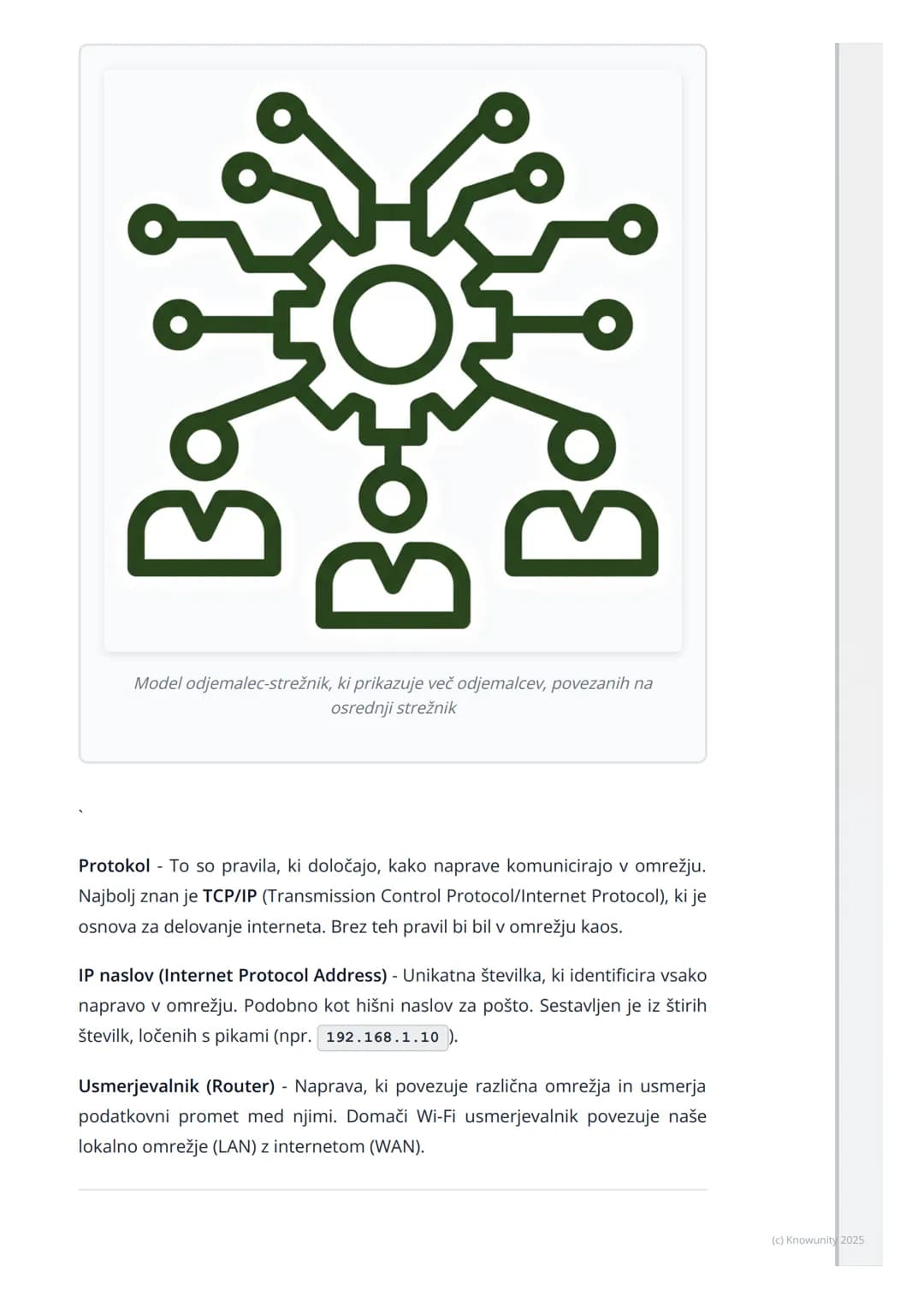 # Računalniška omrežja in
internet
Uvod v računalniška omrežja
Računalniško omrežje je v bistvu skupina dveh ali več med seboj povezanih
r