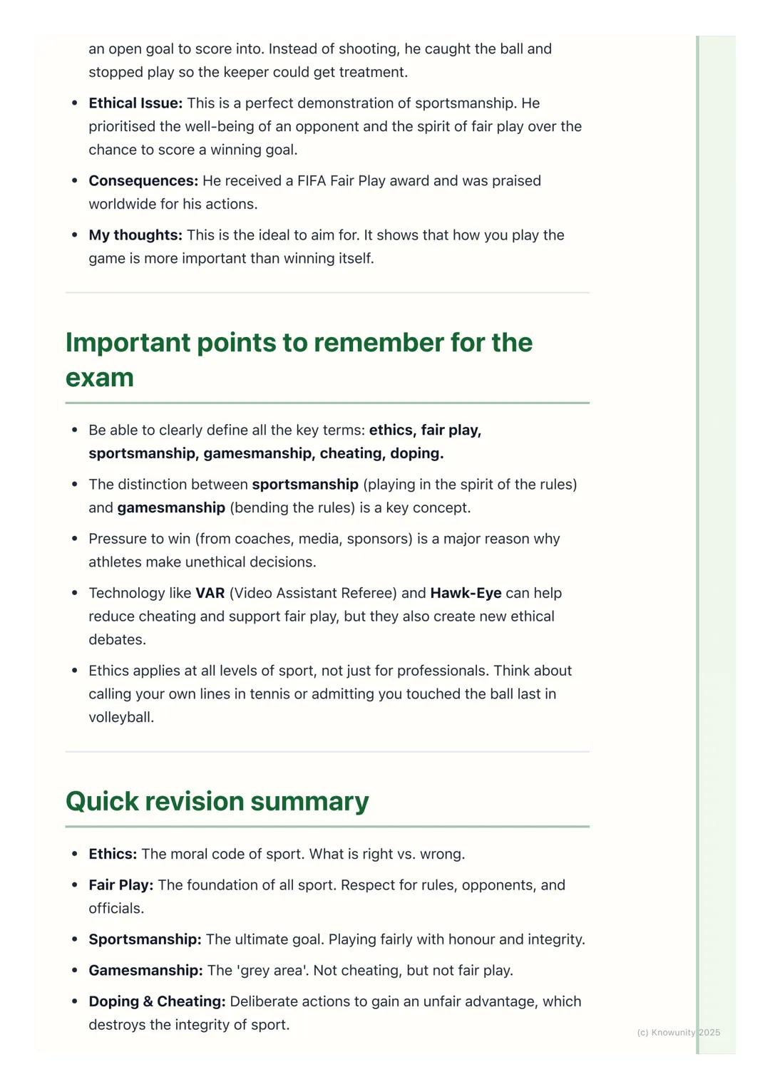 # Ethics and Fair Play
## An introduction to ethics and fair play
Ethics in sport is all about the moral principles that guide our behavio