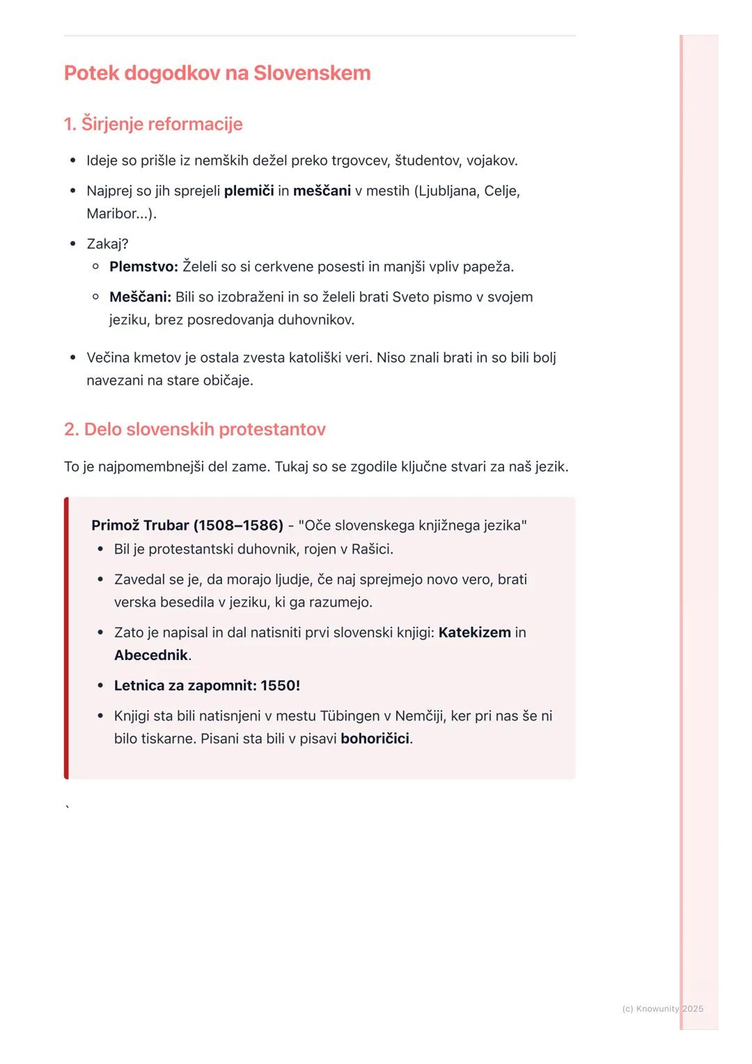 # Reformacija in
protireformacija na
Slovenskem
Uvod v reformacijo na Slovenskem
Reformacija je bilo versko in družbeno gibanje v 16. stol