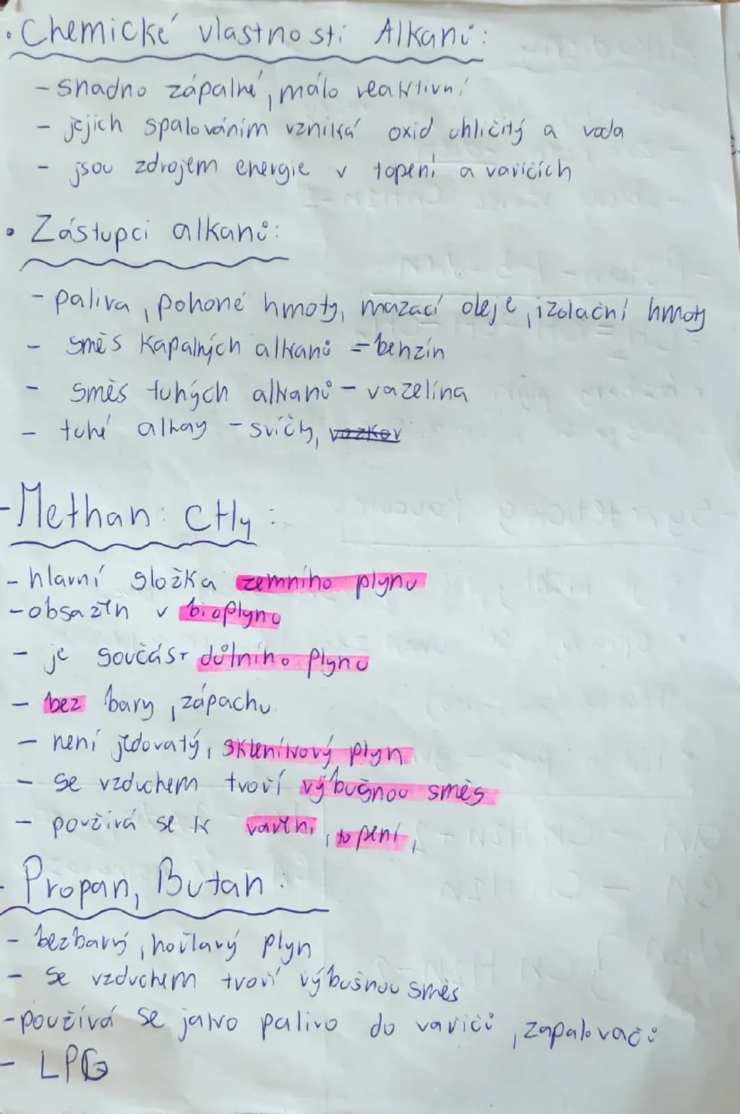 Uhlovodiky:
* organické sloučeniny které obsahuji atomy $\copyright$ a(H)
* rozdělení:
Uhlovodíky
nasycene
* obsahují jen
jednoduch