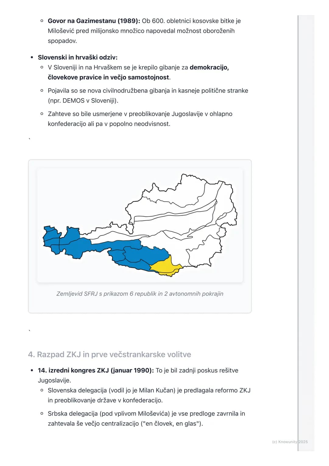# Kriza in razpad Jugoslavije
Splošen pregled krize in razpada Jugoslavije
Razpad Jugoslavije ni bil en sam dogodek, ampak kompleksen in d
